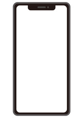白画面のスマホ　シンプル