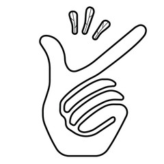 human hand catching icon