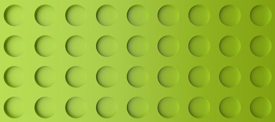 Abstract modern green background with three dimensional dots