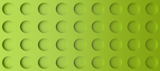 Fototapeta premium Abstract modern green background with three dimensional dots