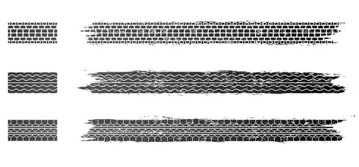 Tire tracks, vector illustration, grunge and clean. © Andrew