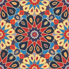 Arabesque seamless pattern in editable vector file.Islamic geometric patterns. Can be used for fabric, wallpaper, tile, wrapping, covers and carpet