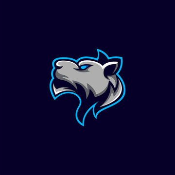 Lion head e sport gaming mascot logo design