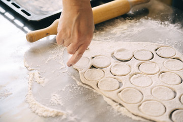 the process of making homemade dumplings