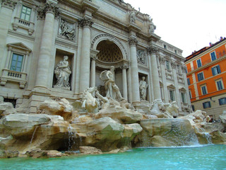 Trevi fountain in Rome in Italy