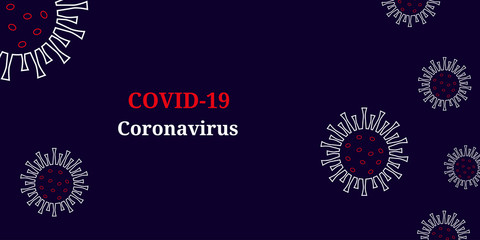 Abstract model of new coronavirus ncov-2019. Coronavirus covid-19 outbreak. Coronavirus danger and risk disease.