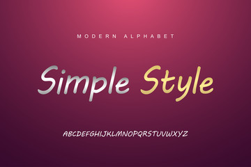 Gold and silver alphabet font set. Typography modern style display font. Premium Vector