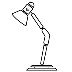 Table lamp icon vector illustration