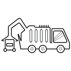 Garbage truck icon vector illustration