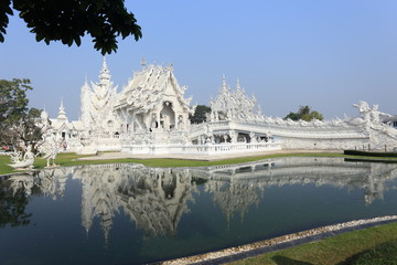 Fototapeta premium Rong Khun temple in Chiang Rai,Thailand