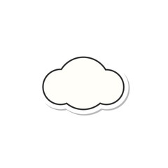 Clouds icon cartoon flat style isolated on white background. Cloud symbol design, logo, app. Design elements for the weather, cloud storage applications.