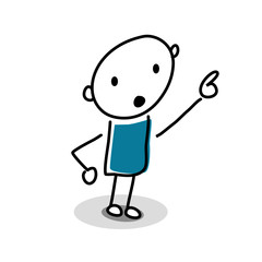 Boy looking and pointing at something