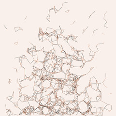 Fototapeta premium Procedural Network Mesh Art background illustration