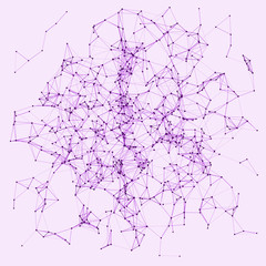 Procedural Network Mesh Art background illustration