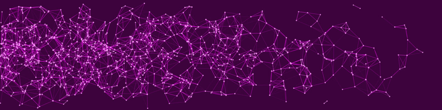 Procedural Network Mesh Art background illustration