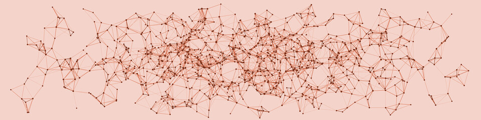 Procedural Network Mesh Art background illustration