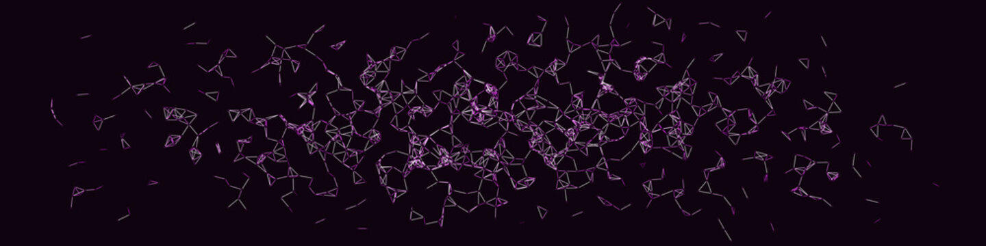 Procedural Network Mesh Art background illustration