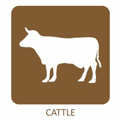 Cattle colorful icon