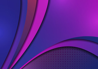 Abstract colorful background of shiny smooth wavy lines and curved shapes. Template for a business project. Vector