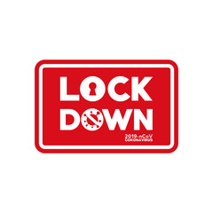 CORONAVIRUS LOCKDOWN. Covid-19 Pandemic world lockdown for quarantine. Corona Virus Illustration Vector
