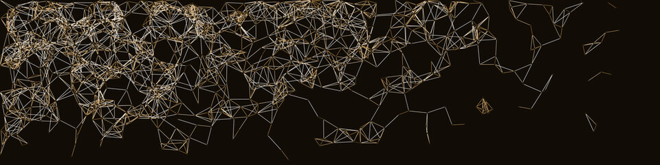 Procedural Network Mesh Art background illustration