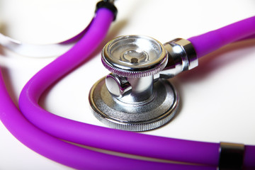 Doctors stethoscope isolated on a white background