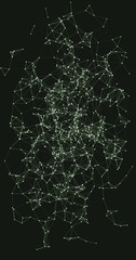 Procedural Network Mesh Art background illustration