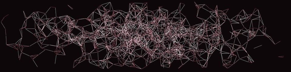 Procedural Network Mesh Art background illustration