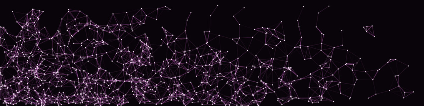 Procedural Network Mesh Art background illustration