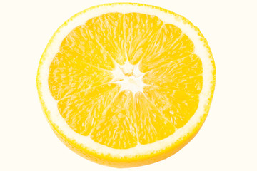half a lemon isolated on a white background