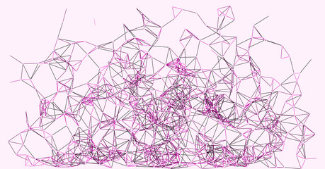 Procedural Network Mesh Art background illustration