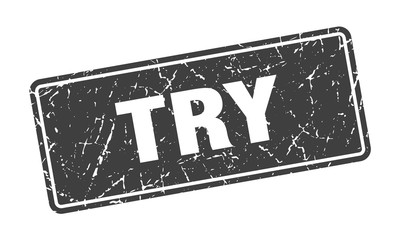 try stamp. try vintage gray label. Sign