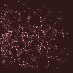 Procedural Network Mesh Art background illustration