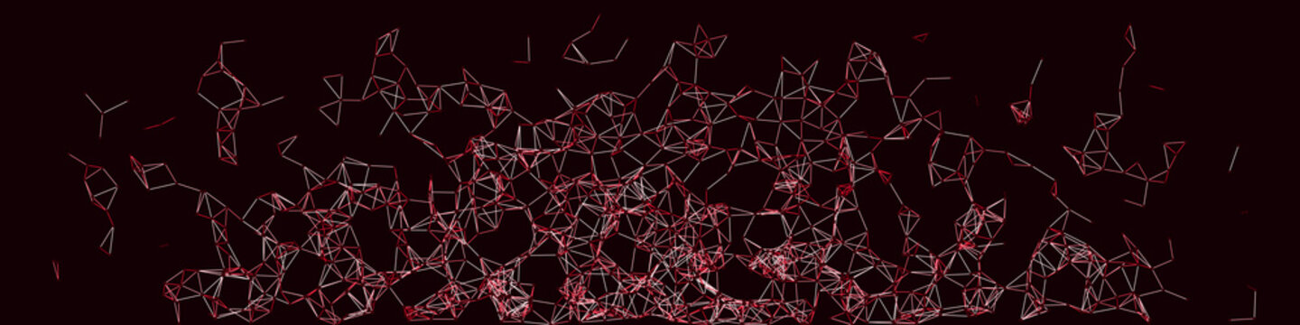 Procedural Network Mesh Art background illustration