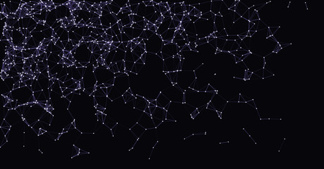 Procedural Network Mesh Art background illustration