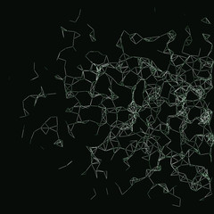 Procedural Network Mesh Art background illustration
