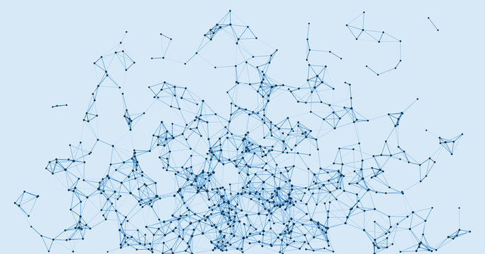 Procedural Network Mesh Art background illustration