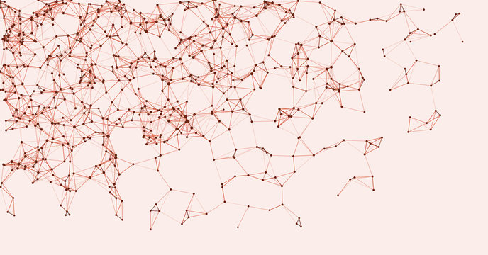 Procedural Network Mesh Art background illustration
