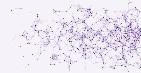Fototapeta premium Procedural Network Mesh Art background illustration