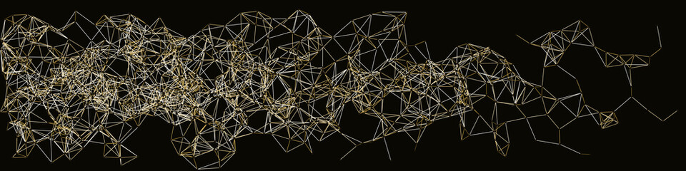 Procedural Network Mesh Art background illustration
