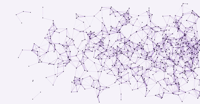 Procedural Network Mesh Art background illustration