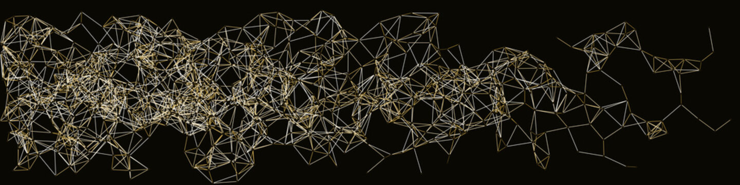 Procedural Network Mesh Art background illustration