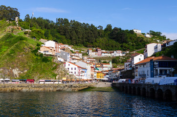 Fototapeta na wymiar Cudillero, is a picturesque fishing village, with an abrupt coast in Asturias (Northern Spain)