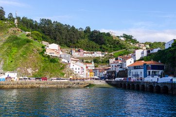 Fototapeta na wymiar Cudillero, is a picturesque fishing village, with an abrupt coast in Asturias (Northern Spain)