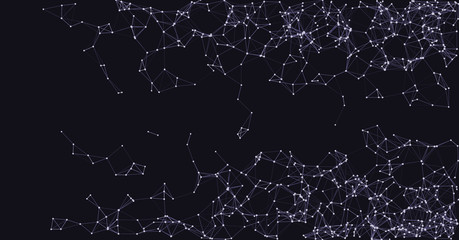 Procedural Network Mesh Art background illustration