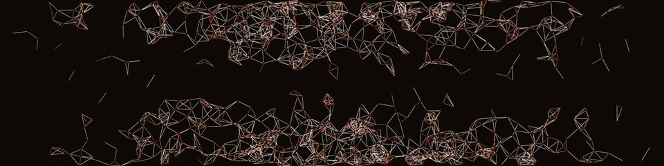 Procedural Network Mesh Art background illustration