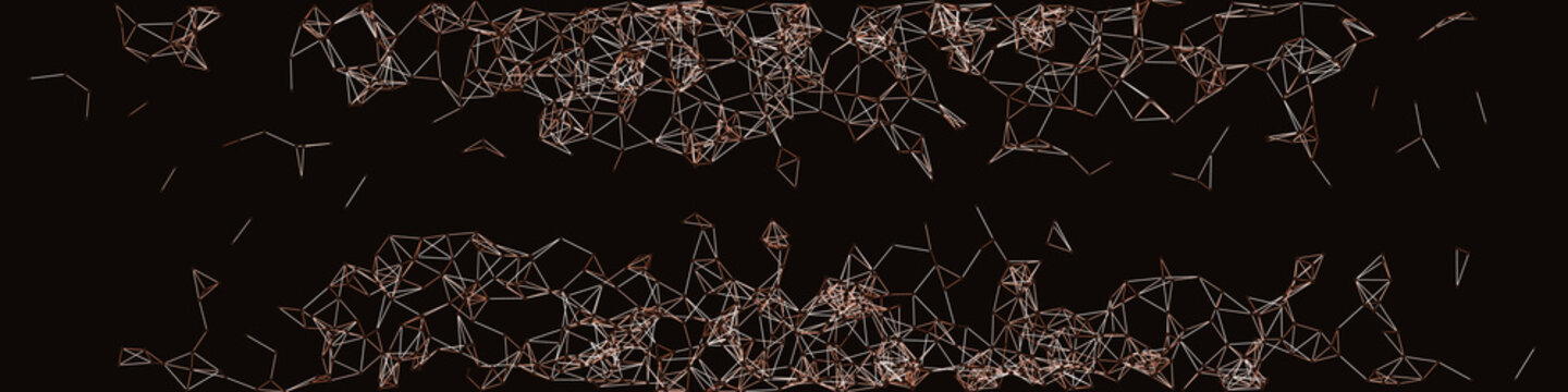 Procedural Network Mesh Art background illustration