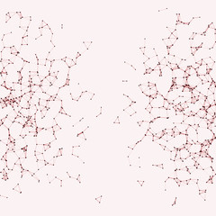 Naklejka premium Procedural Network Mesh Art background illustration