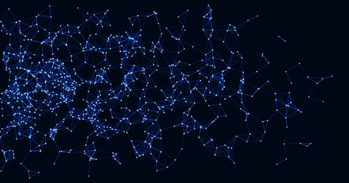 Procedural Network Mesh Art background illustration