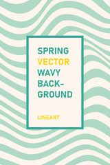 Abstract wavy line art background